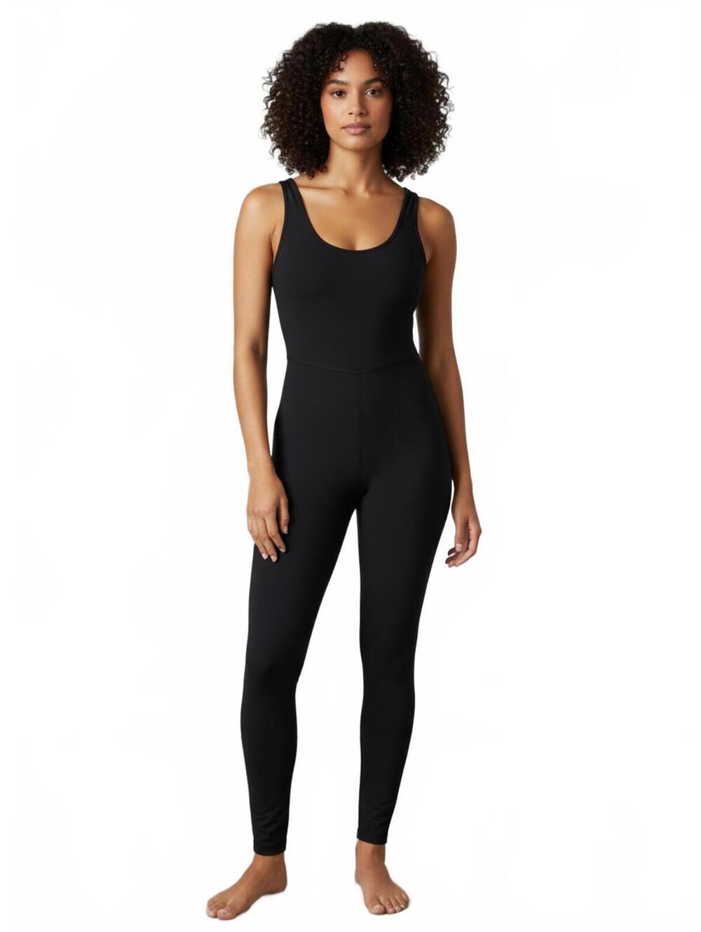 Old Navy Active Black Sleeveless Full-Length Jumpsuit L